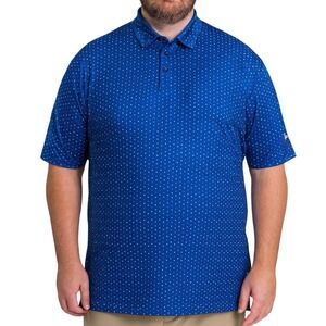 Maelreg Performance Polo Shirt Men's 3XL Blue RED & WHITE STARS Golf Stretch USA